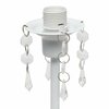 Creekwood Home 17.25-in. Contemporary Crystal Droplet Table Lamp, White CWT-2020-WH